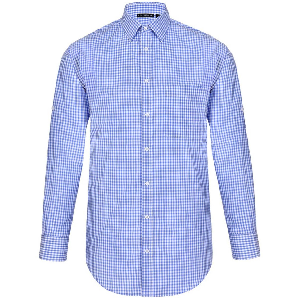 Men's Gingham Check Roll-up L/S Shirt