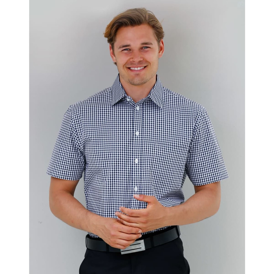 Men's Gingham Check S/S Shirt