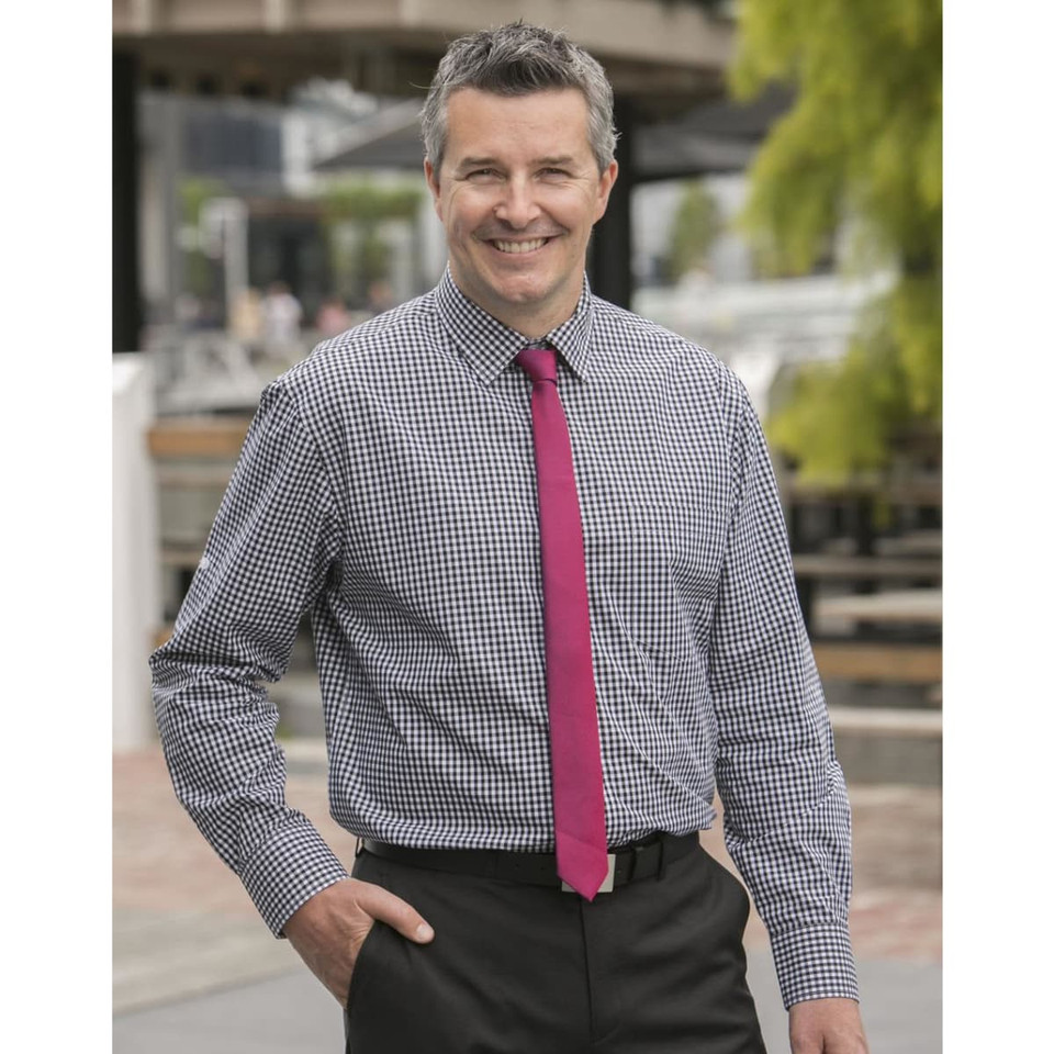 Men's Gingham Check Roll-up L/S Shirt