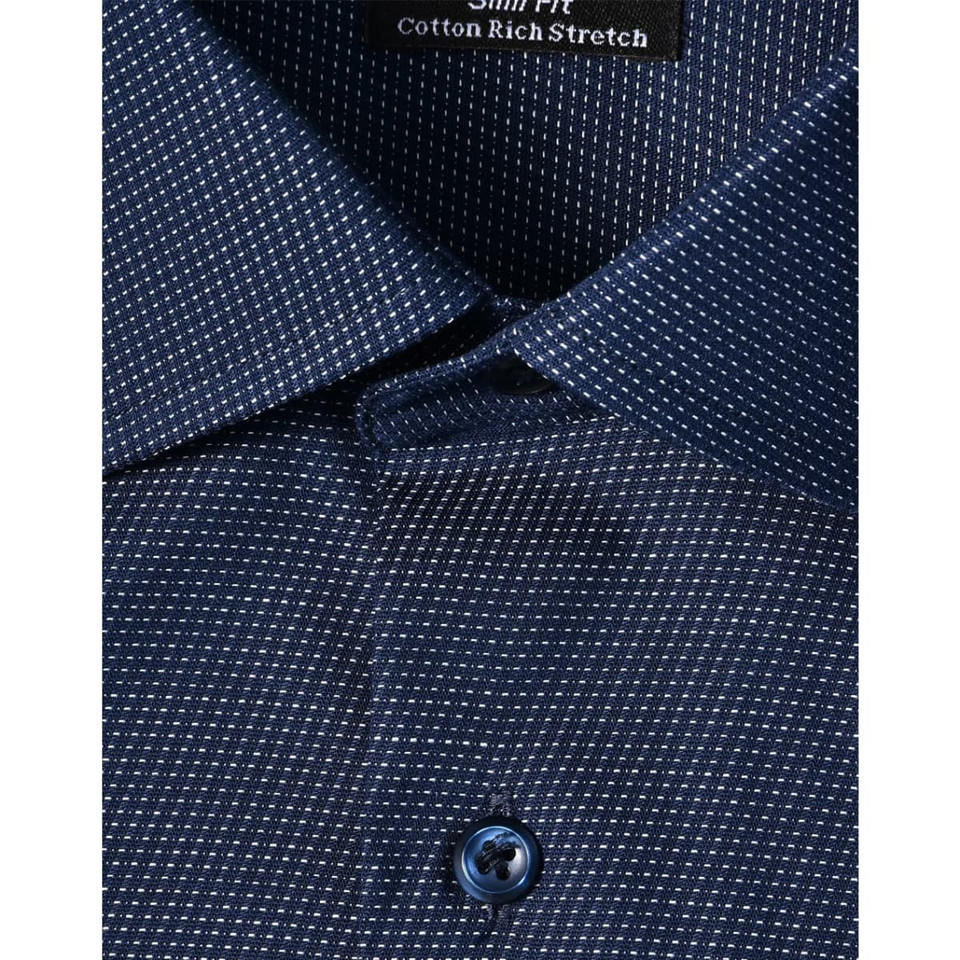 Men's Pin Dot Stretch L/S Shirt