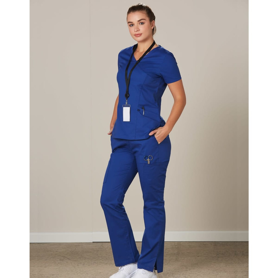 Ladies' Solid Colour S/S Scrub Top