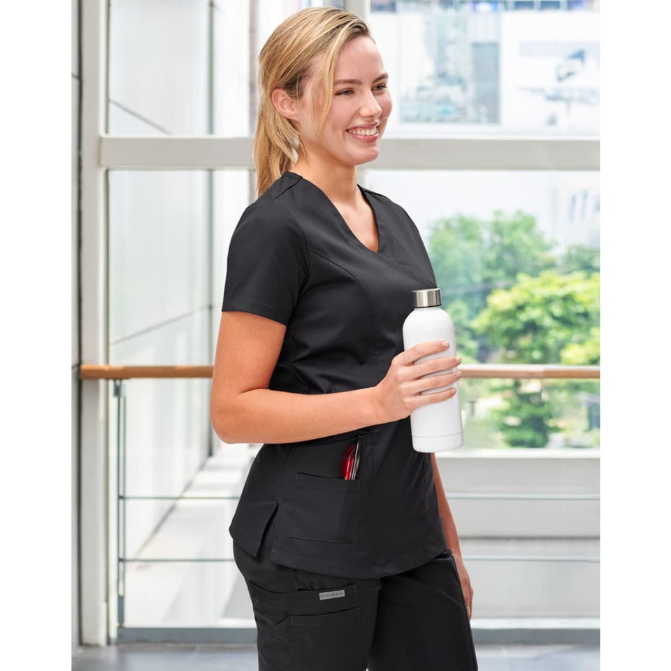 Ladies' Solid Colour S/S Scrub Top