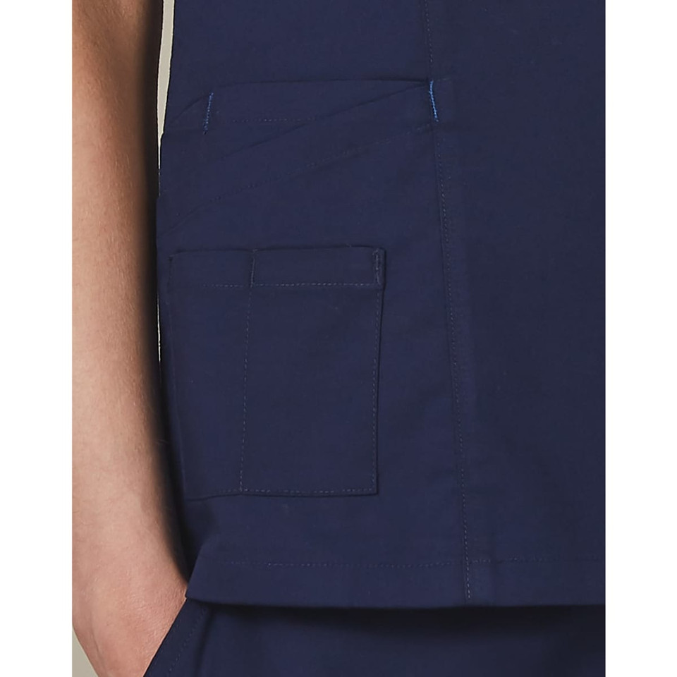 Ladies' Contrast Colour S/S Scrub Top
