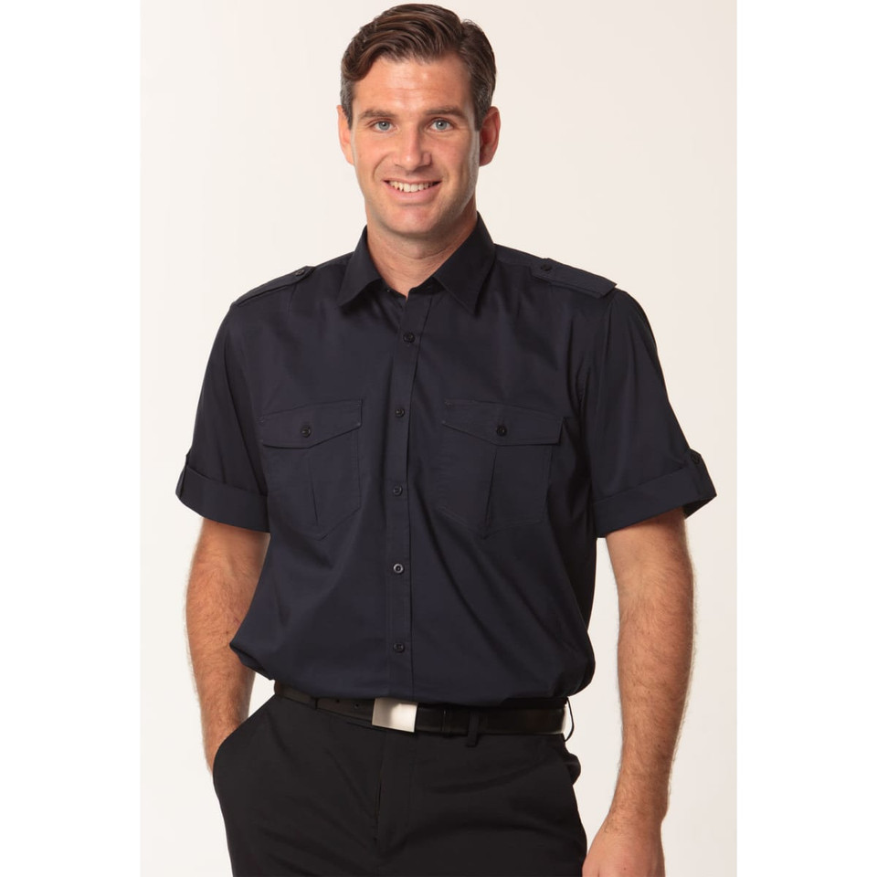 Men's Short Sleeve Military Shirt