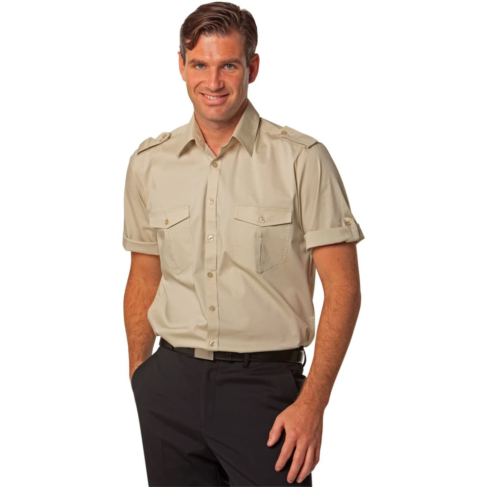 Men's Short Sleeve Military Shirt