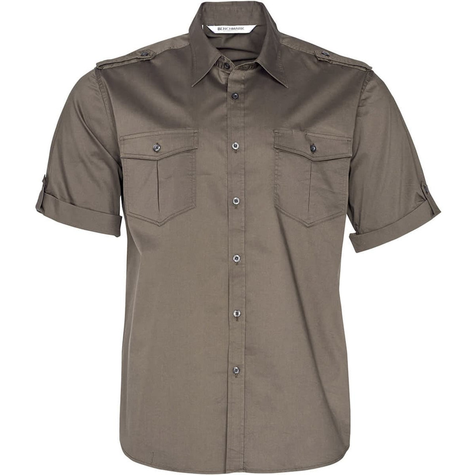 Men's Short Sleeve Military Shirt