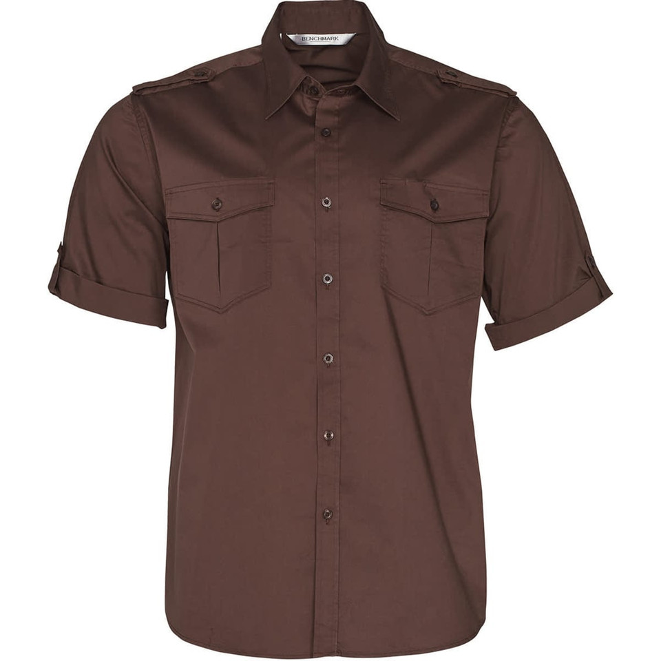 Men's Short Sleeve Military Shirt
