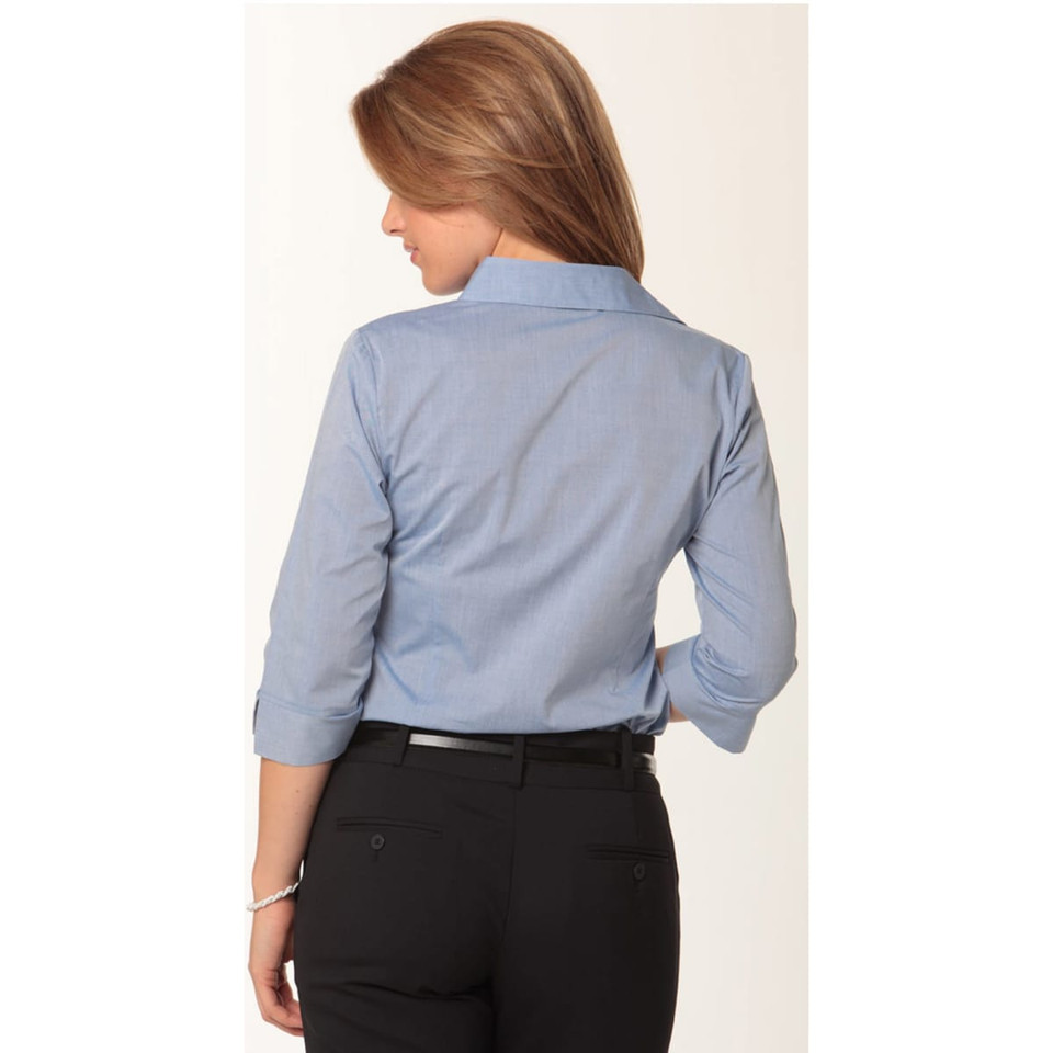 Women's Fine Chambray 3/4 Sleeve Shirt