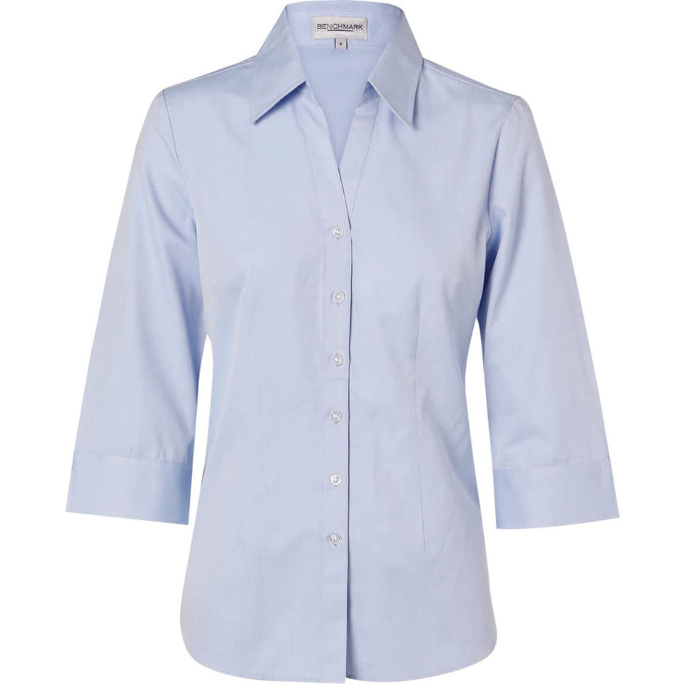 Women's Fine Chambray 3/4 Sleeve Shirt