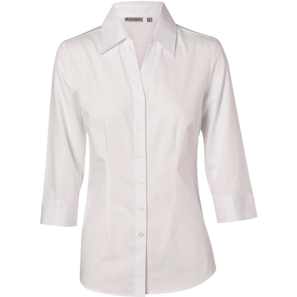 Women's Cotton/Poly Stretch 3/4 Sleeve Shirt