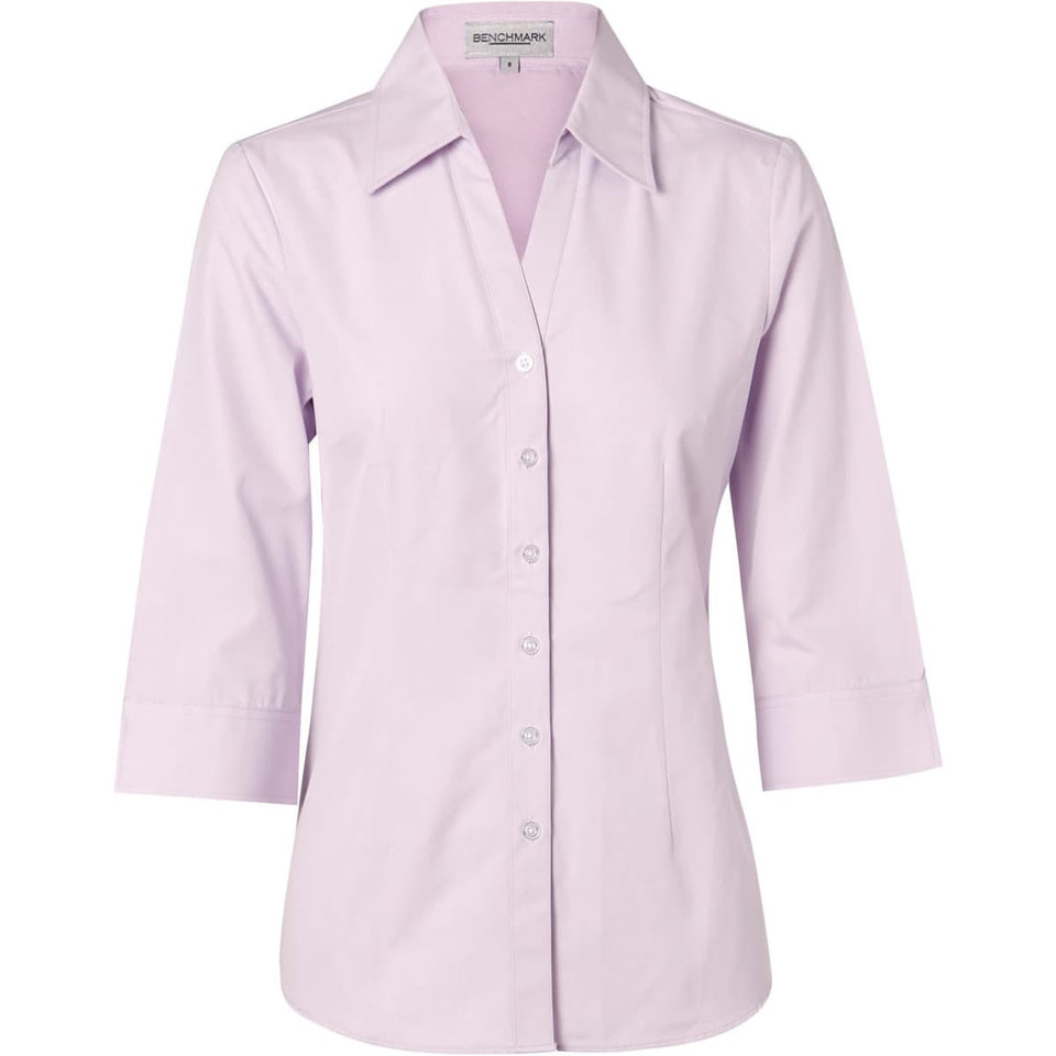 Women's CVC Oxford 3/4 Sleeve Shirt