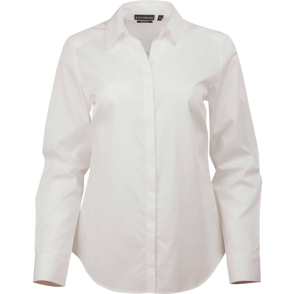 Ladies' Dobby Striped Taped L/S Shirt