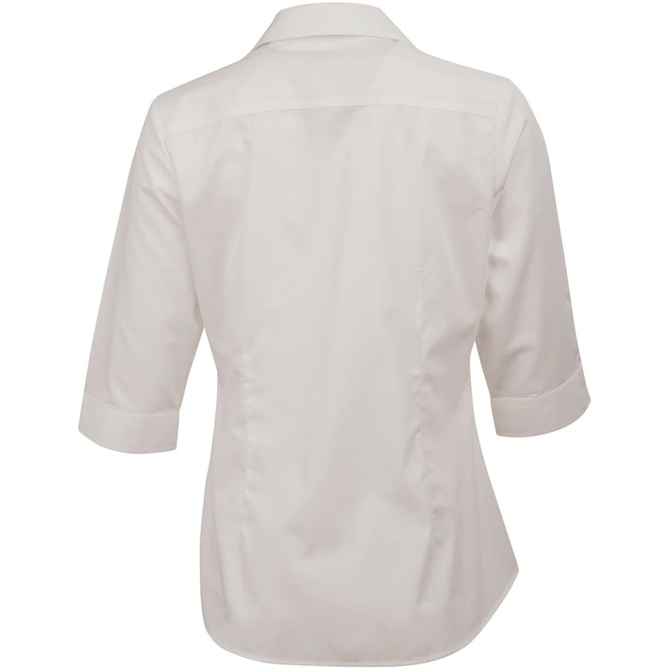 Ladies' Dobby Striped Taped 3/4 Sleeve Shirt