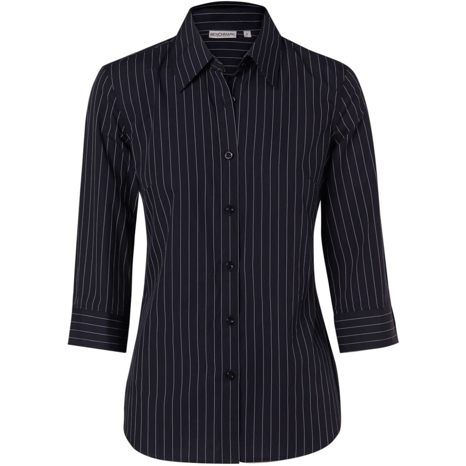 Women's Pin Stripe 3/4 Sleeve Shirt