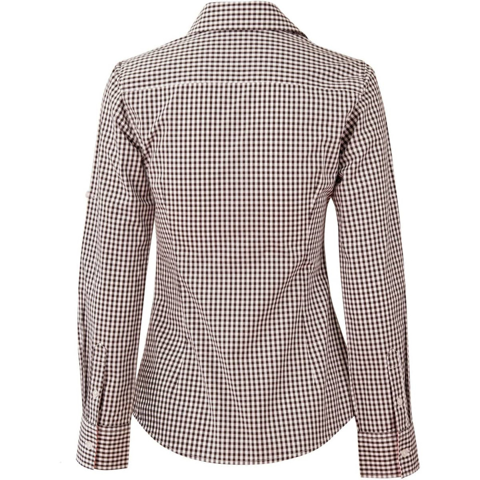 Women's Gingham Check Roll-up L/S Shirt
