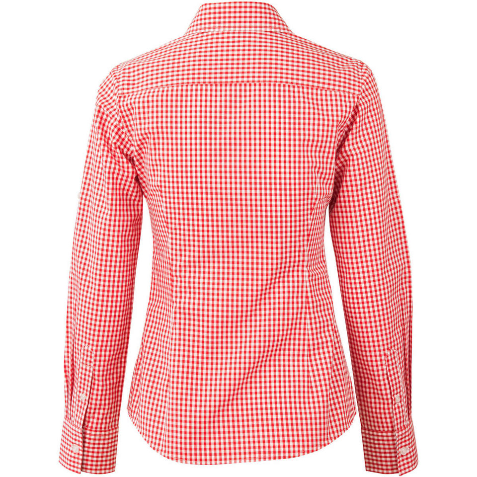 Women's Gingham Check Roll-up L/S Shirt