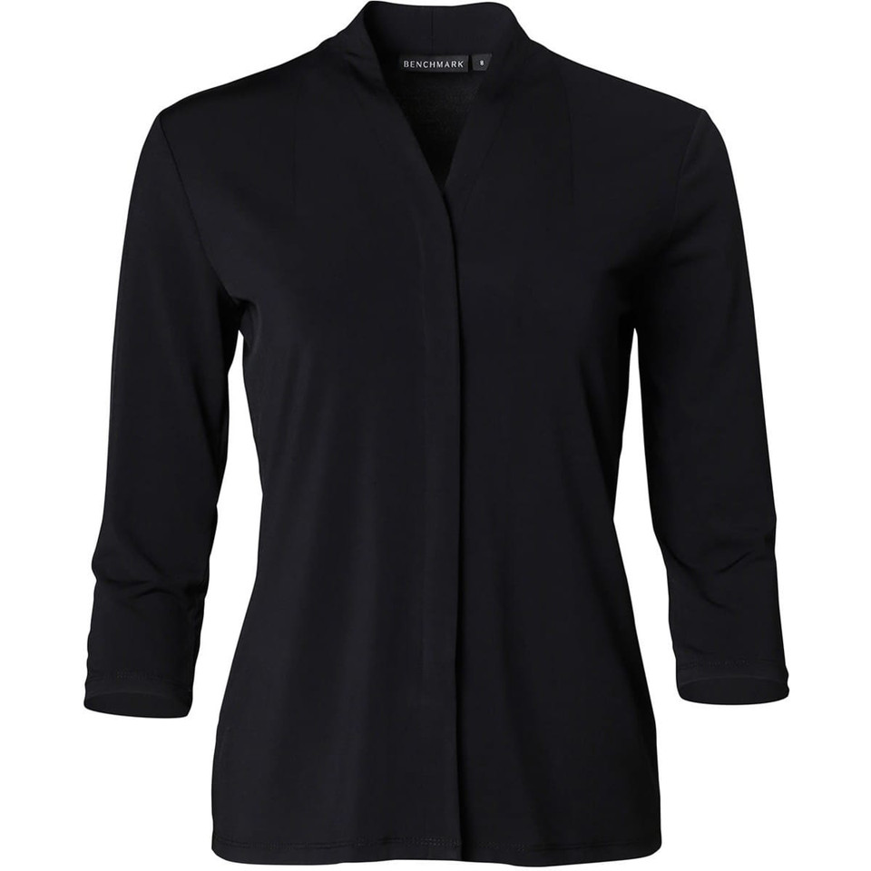 Ladies' Mid Sleeve Shawline Knit Top