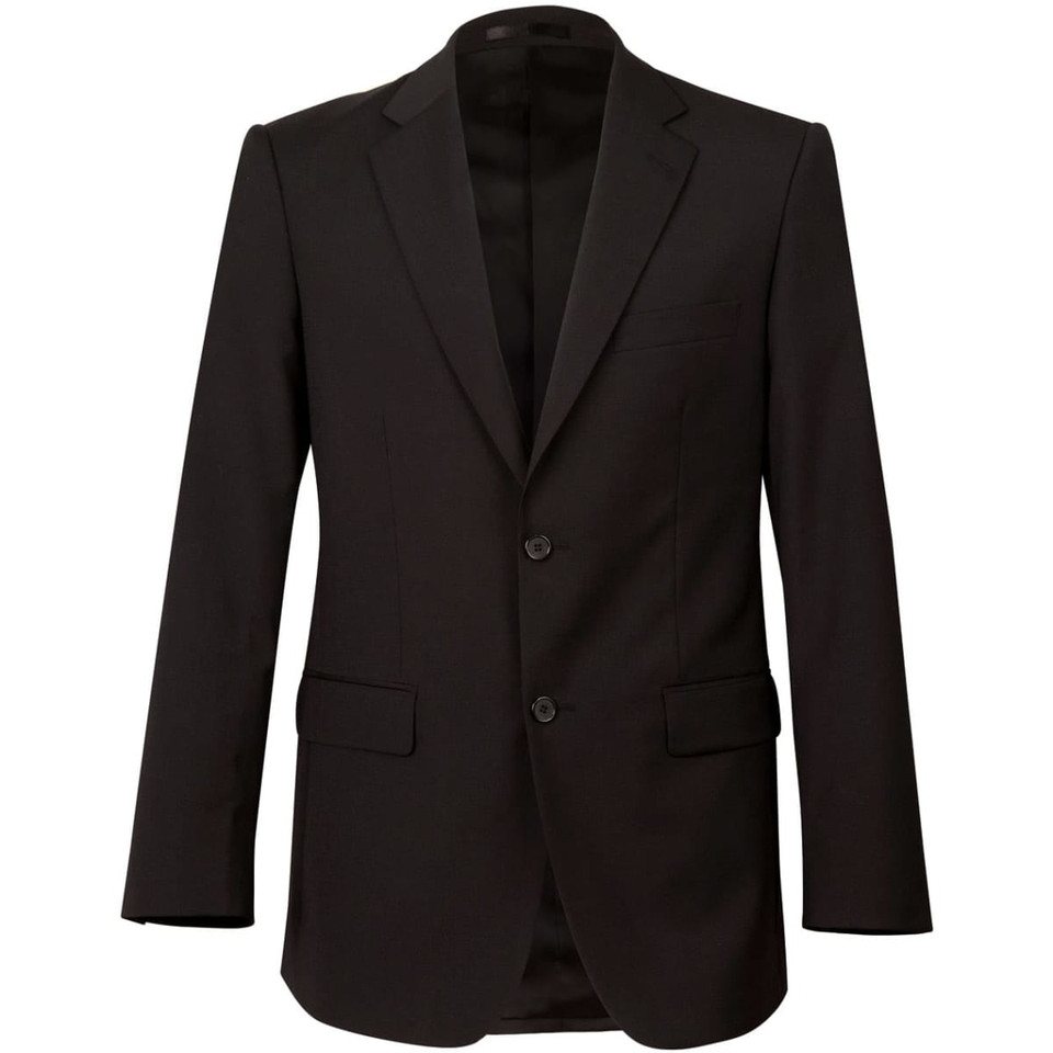 Men's Two Buttons Jacket in Wool Stretch