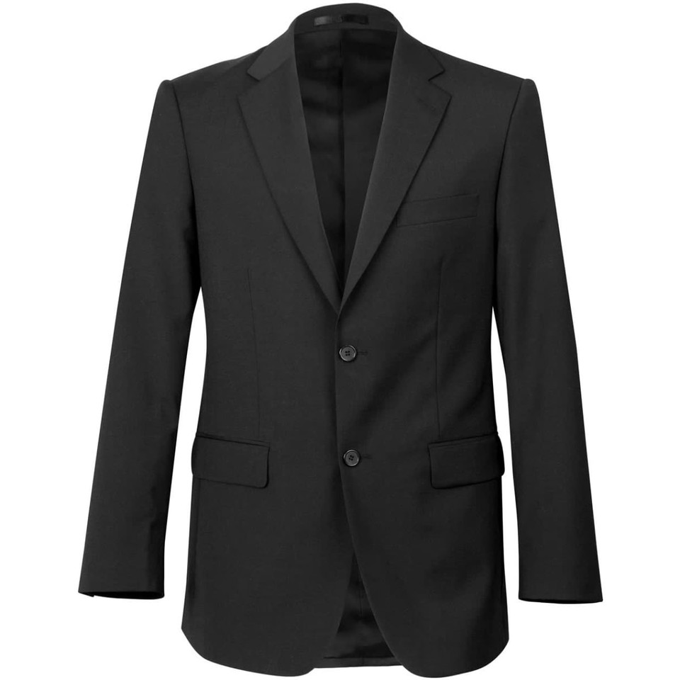 Men's Two Buttons Jacket in Wool Stretch
