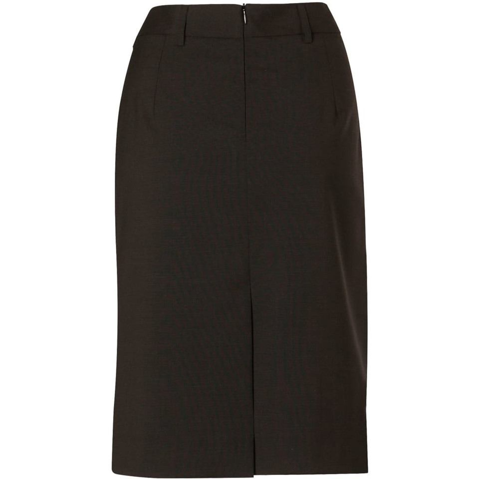 Women's Mid Length Lined Pencil Skirt in Wool Stretch