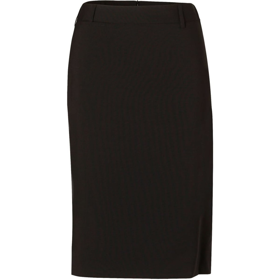 Women's Mid Length Lined Pencil Skirt in Wool Stretch