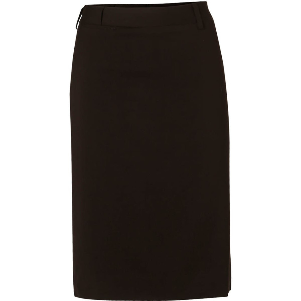 Women's Mid Length Lined Pencil Skirt in Poly/Viscose Stretch