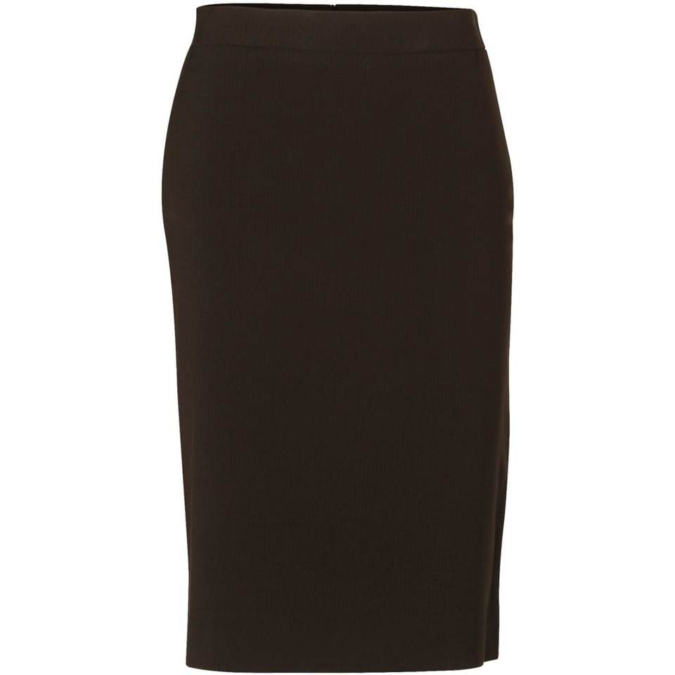 Women's Mid Length Lined Pencil Skirt in Poly/Viscose Stretch Stripe