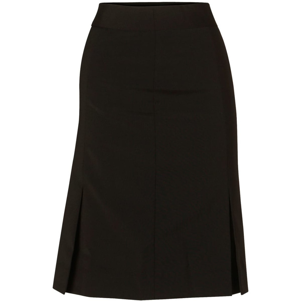 Women's Pleated Skirt in Wool Stretch