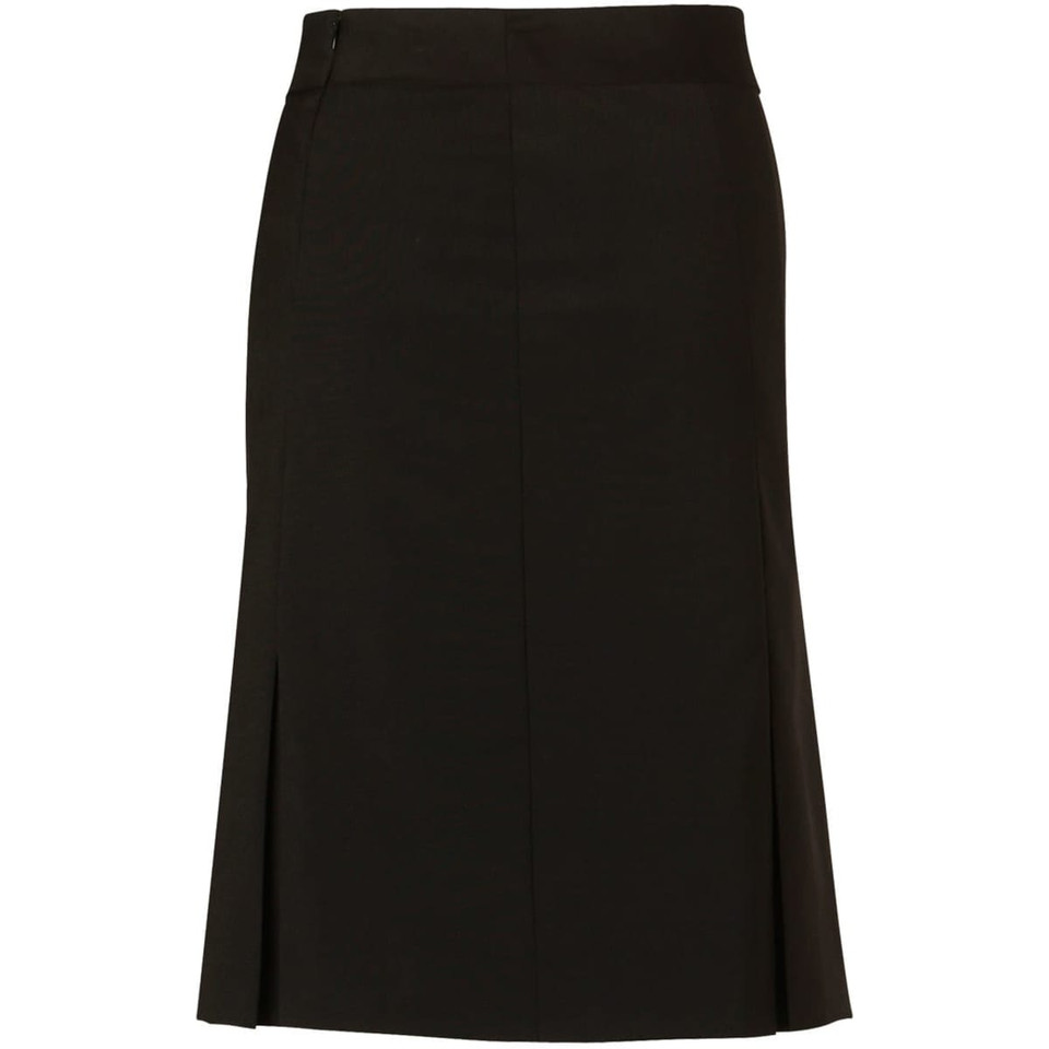 Women's Pleated Skirt in Wool Stretch