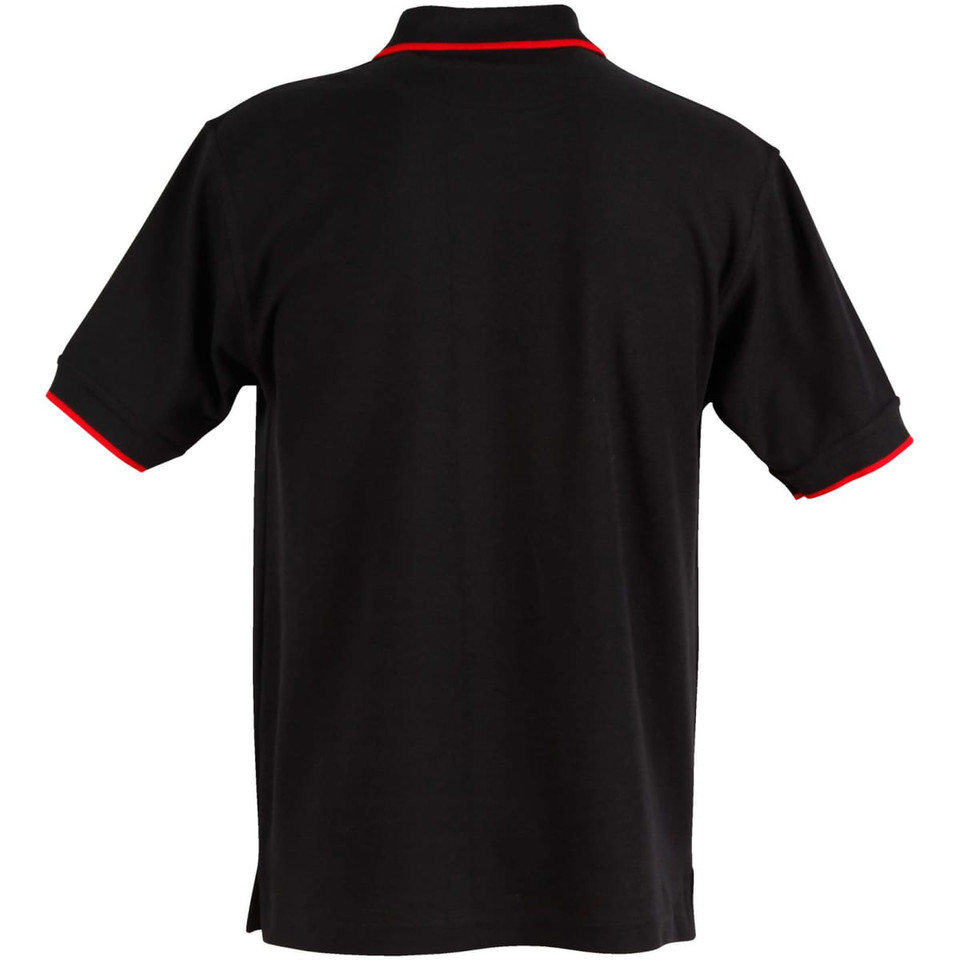 Mens S/L pique polo contrast