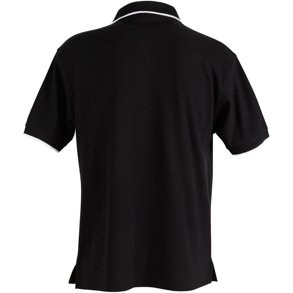 Mens S/L pique polo contrast