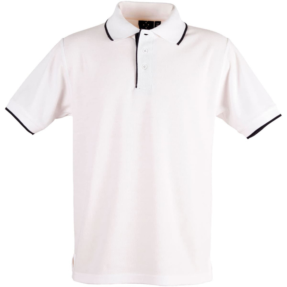 Mens S/L pique polo contrast