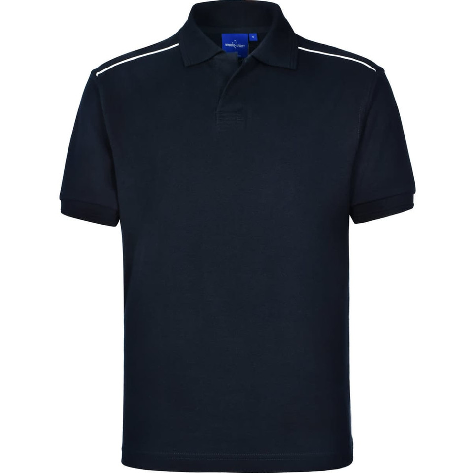 Men's pure cotton contrast piping