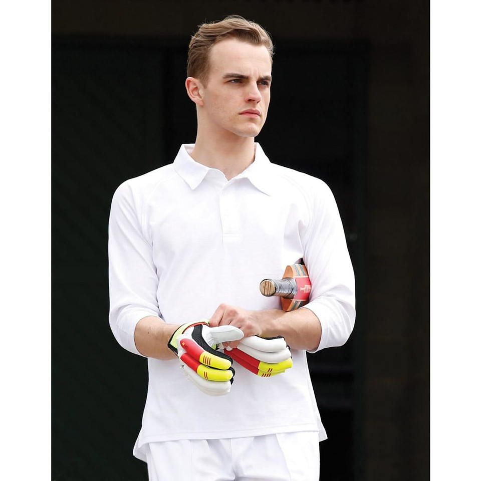 Mens 3/4 sleeve cricket polo