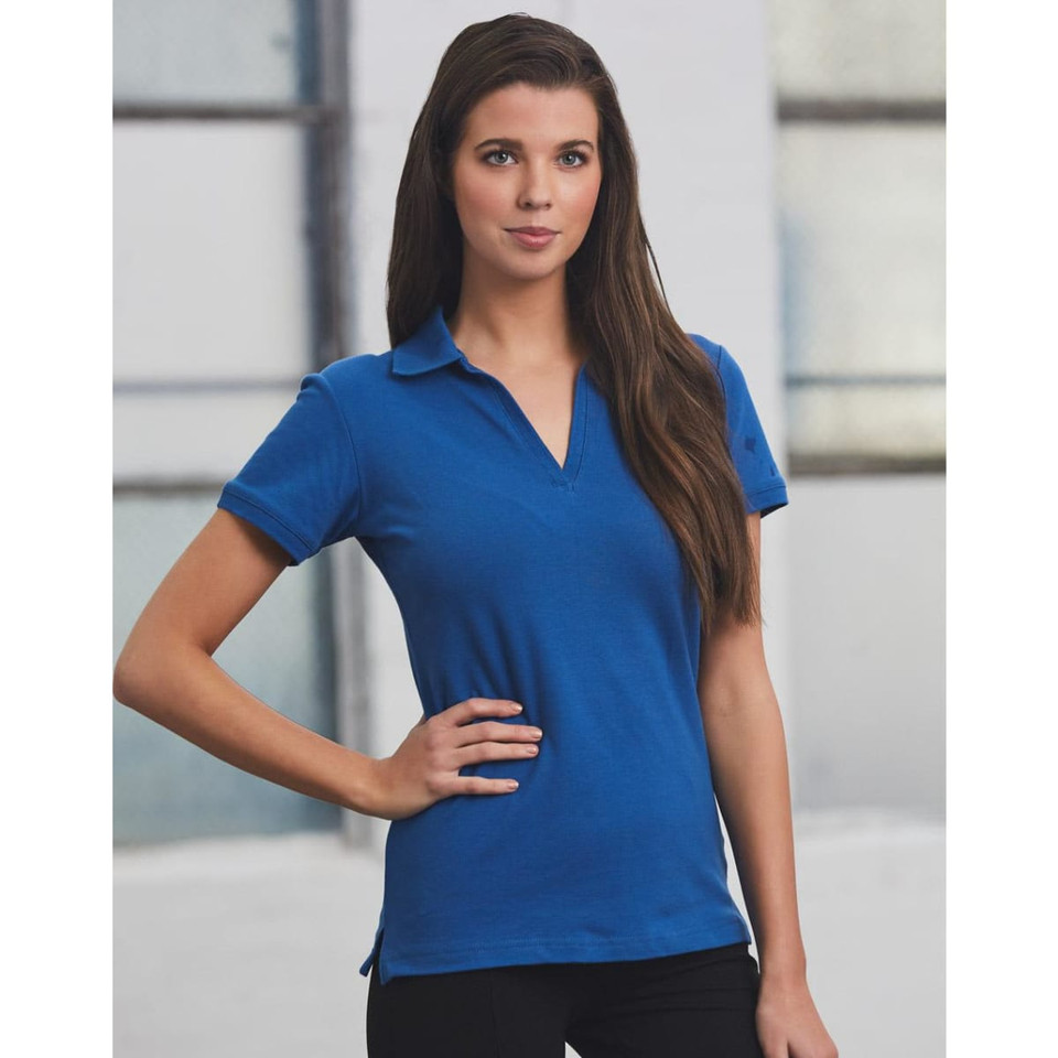 ladies S/S pique polo