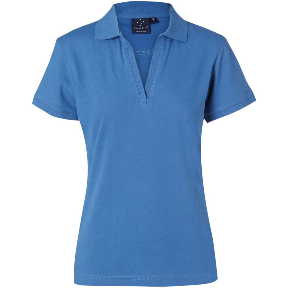 ladies S/S pique polo