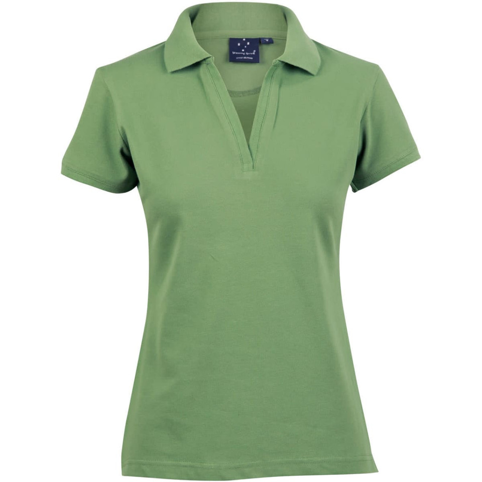 ladies S/S pique polo