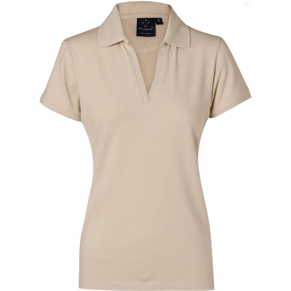 ladies S/S pique polo