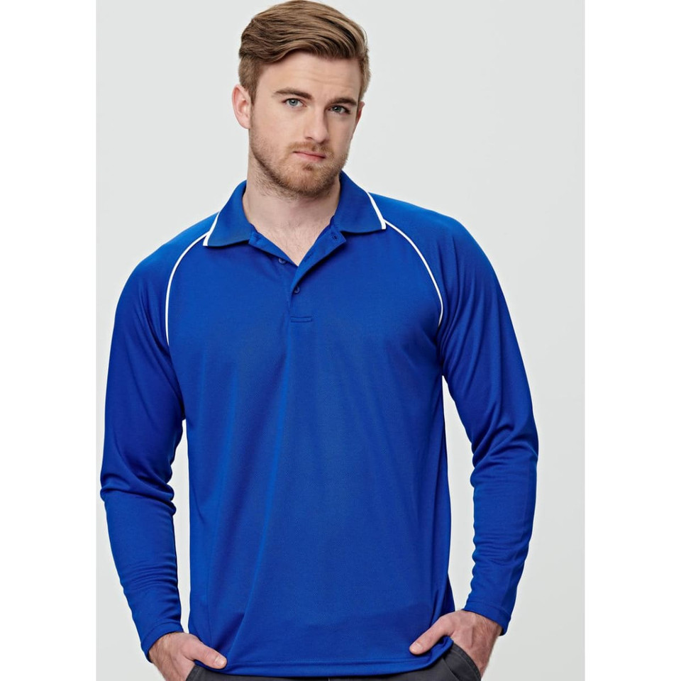 Men's cooldry raglan L/S polo