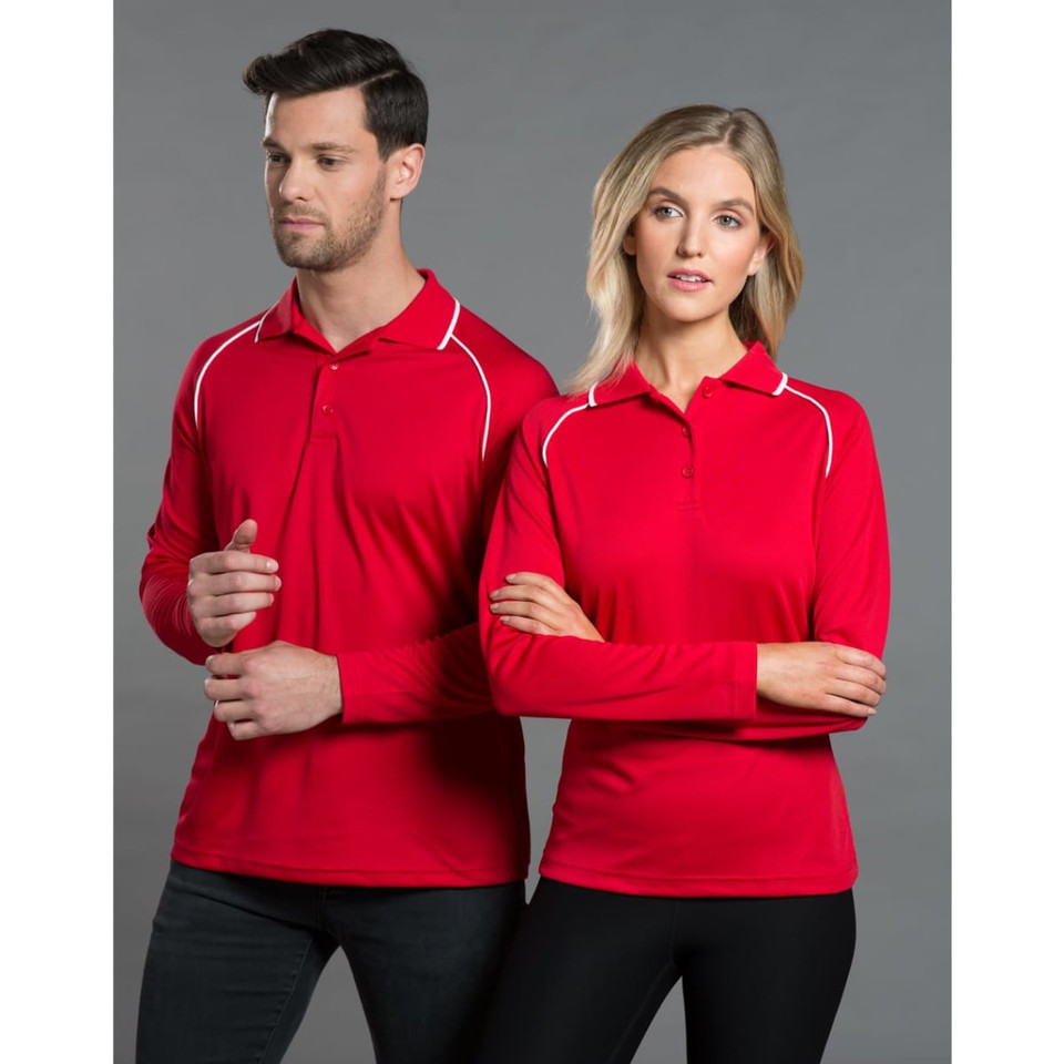 Men's cooldry raglan L/S polo