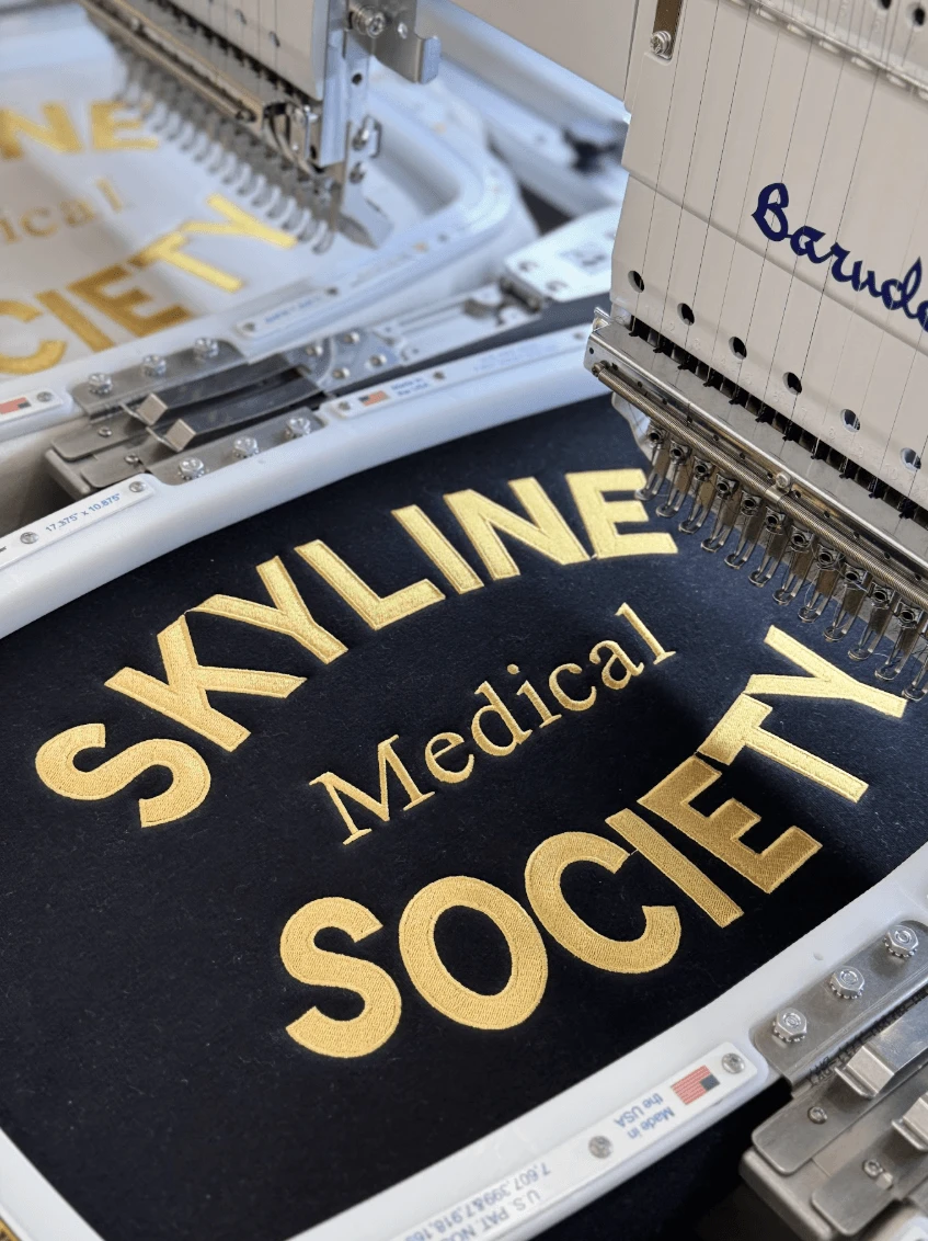 Skyline Medical Society Custom Logo Embroidery