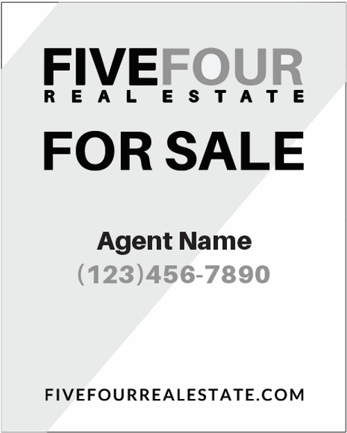 Single Agent Yard Sign