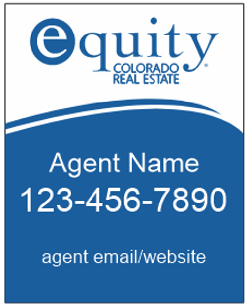 Agent Name/Number -Window Sign