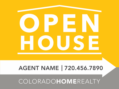 CHR 24''W x 18''H Directional Open House Sign w/ Agent Info