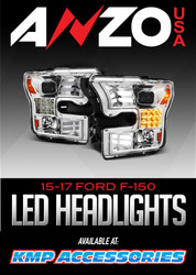 ANZO USA Chrome Housing LED Headlights for 2015–2017 FORD F-150