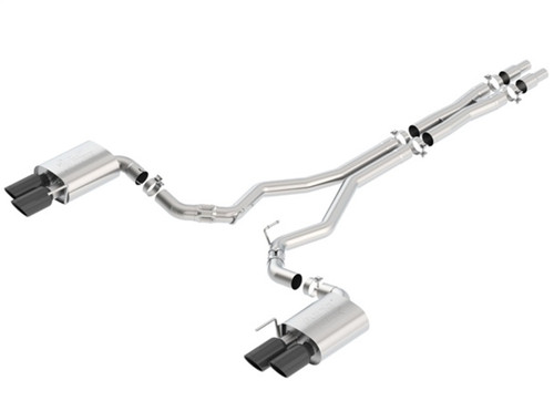 Borla ATAK Cat-Back Exhaust with Black Chrome Tips - 140746BC