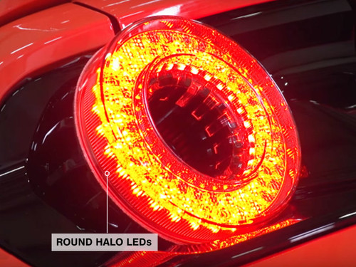Raxiom Halo LED Smoked Tail Lights with Gloss Black Housing - 393827