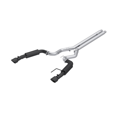 MBRP Armor BLK Race Series Cat-Back Exhaust  Part  Number S7253BLK for the 2024 Mustang GT Fastback w/o Active Exhaust