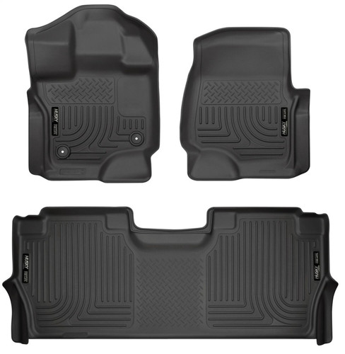 Husky Liners 21-24 Ford F-150 SuperCrew Weatherbeater Black Front & 2nd Seat Floor Liners - 94121