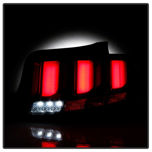 Spyder Smoked Light Bar Sequential Turn Signal LED Tail Lights - 5085115 (2010-2012 Mustang)